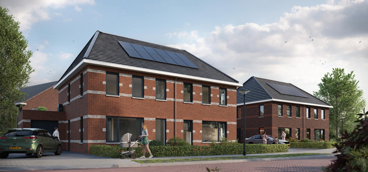 Hoofdafbeelding voor 8 luxe twee onder een kap woningen ( XL en 30